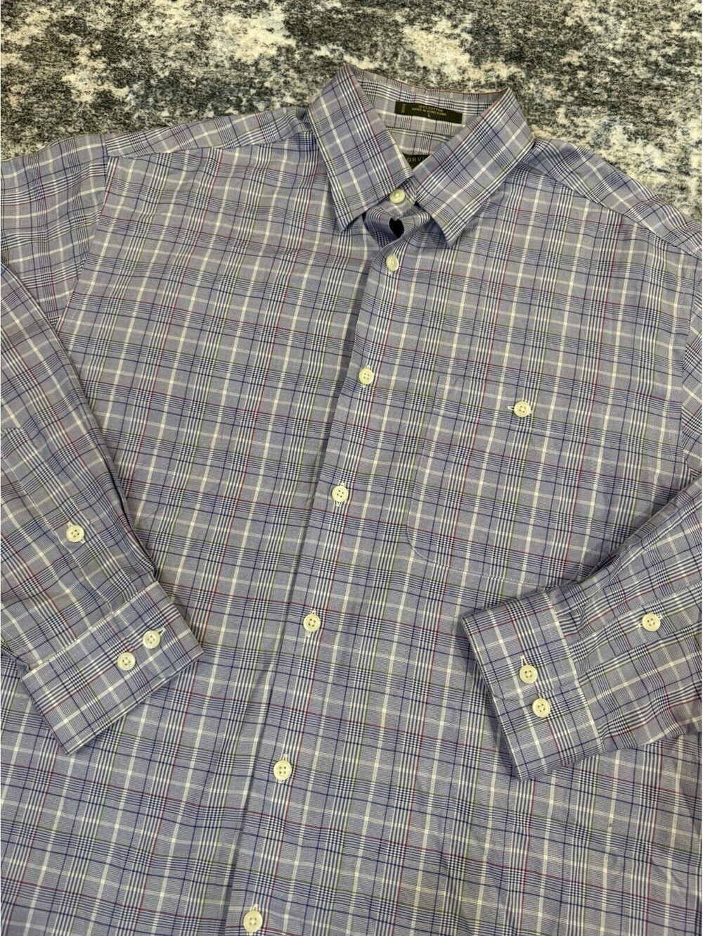Orvis Charles F Orvis Signature Collection Men’s Large Plaid Cotton Shirt